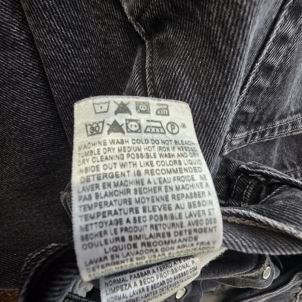 Levi’s 501 Button Fly Black Jeans 38x32 Made in Mexico | Vintage Straight Fit